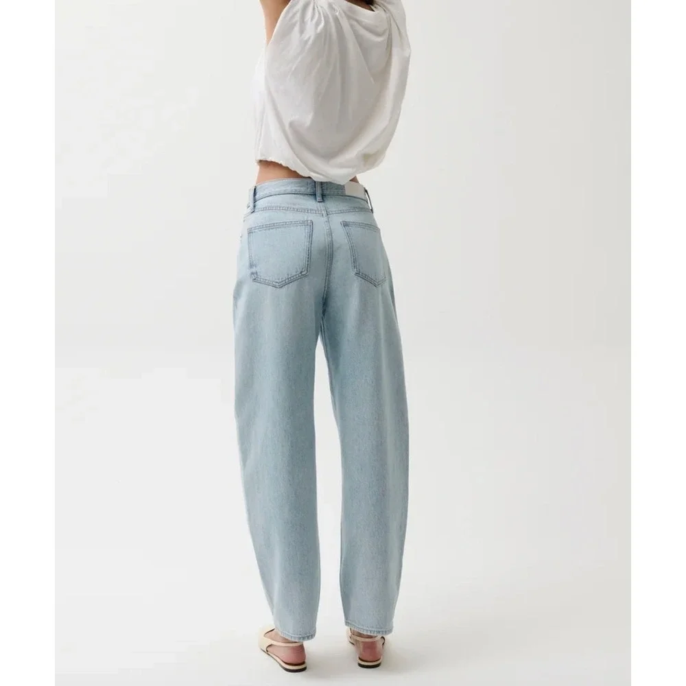 PISTOLA Wes High Rise Barrel Jeans in Waves